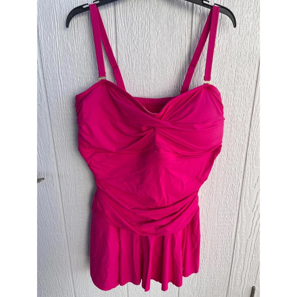 LAUREN Ralph Lauren Pink Skirted One-Piece Swimsuit size 22 NWT